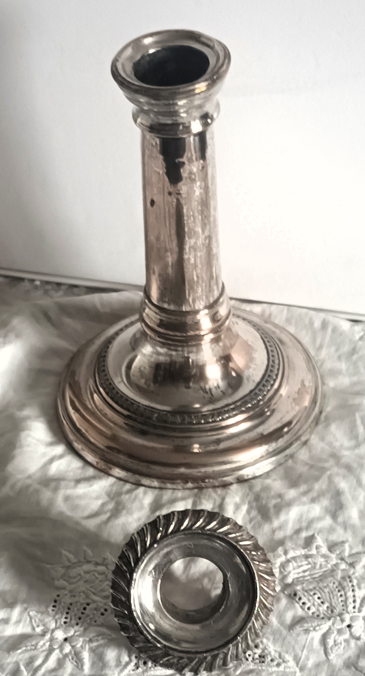 Antique English Victorian Old Sheffield Plate Candlestick Antique Lighting 7